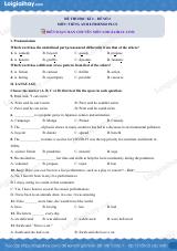 Đề thi học kì 2 Tiếng Anh 8 Friends Plus - Đề số 2